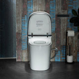 Smart One-Piece Toilet with Powerful Flush, Foam System, Warm Air Dryer, Blackout Flush, ADA Comfort Height, Auto Open and Close Lid, Heated Seat