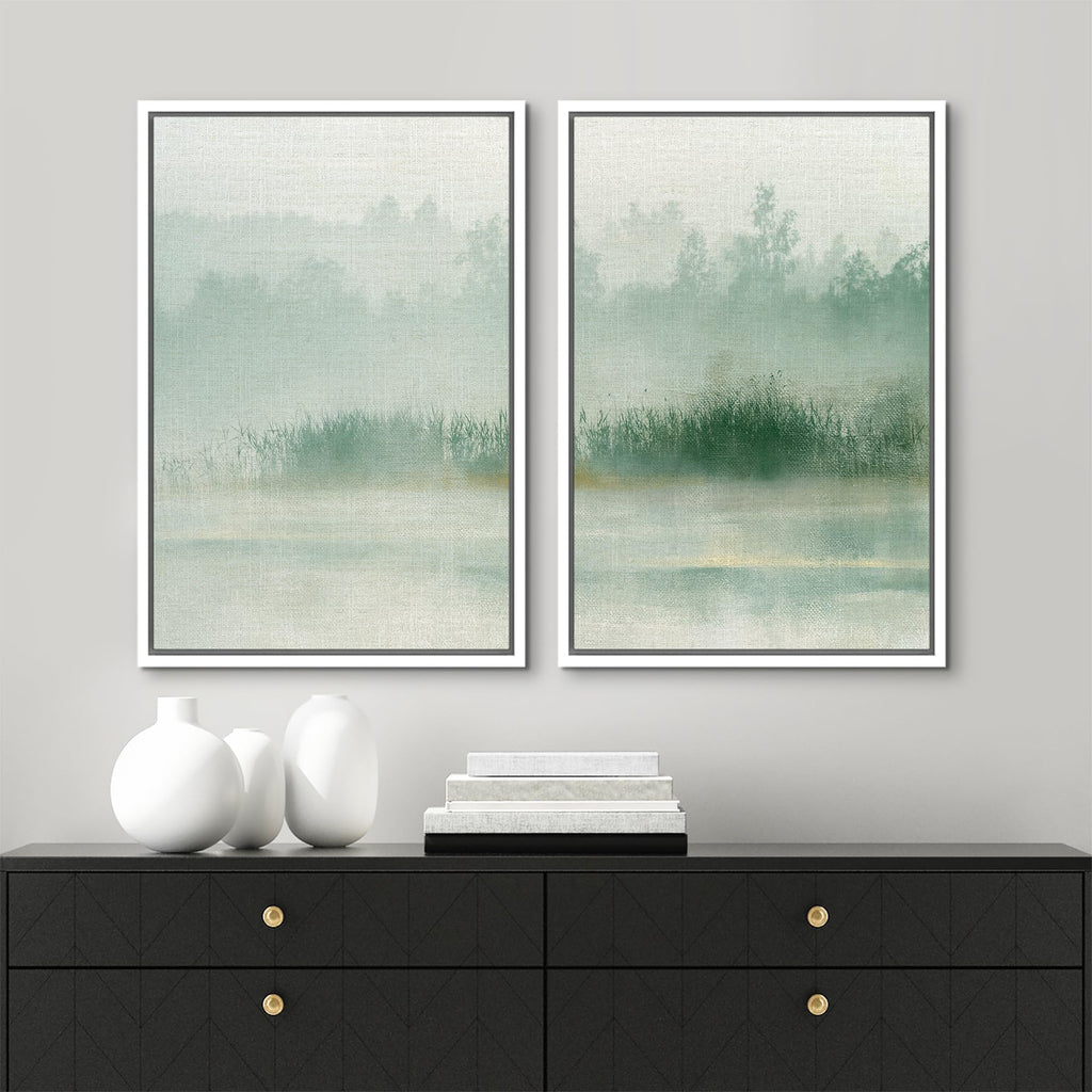 Framed Canvas Print Wall Art Set Monochrome Whirls Abstract Expressionist Illustrations Modern Art Decorative