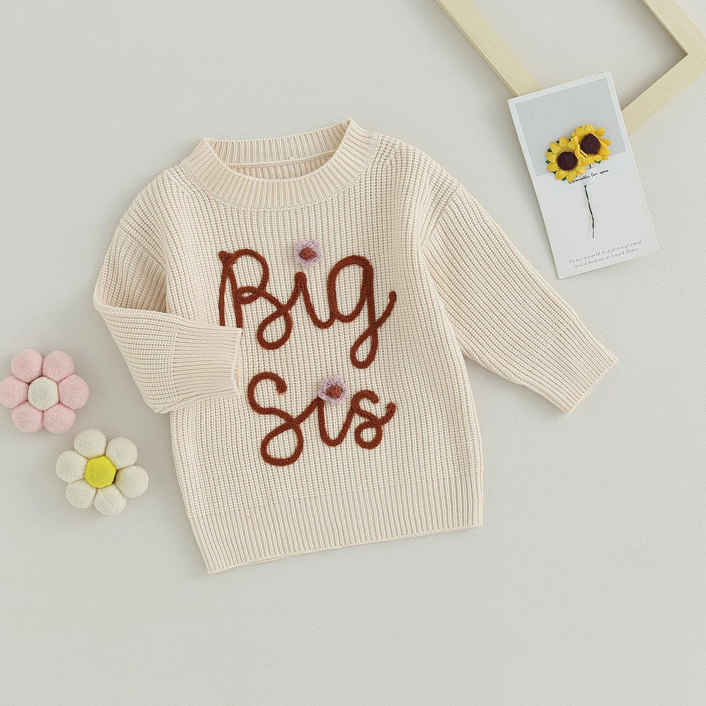 Big Sister Little Sister Matching Outfits Toddler Girl Sweater, BB