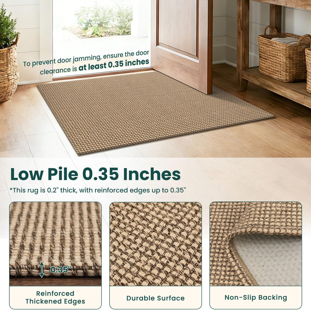Boho 2x18 Runners Rugs, Extra Long Washable Runner Rug, Woven Non Slip Kitchen Runner, Cotton Entryway Rug, Floor