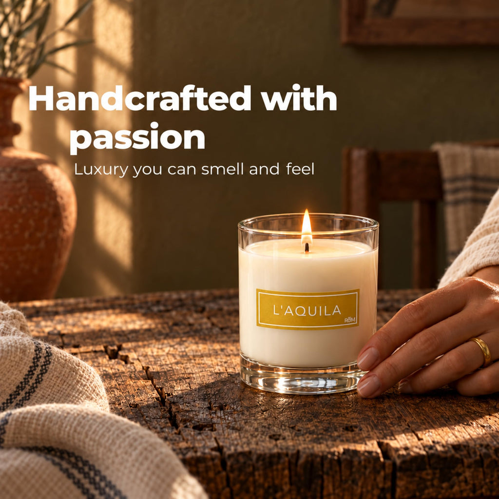 L'Aquila Fig and Bergamot Candle, Plant-Based Wax, 9oz