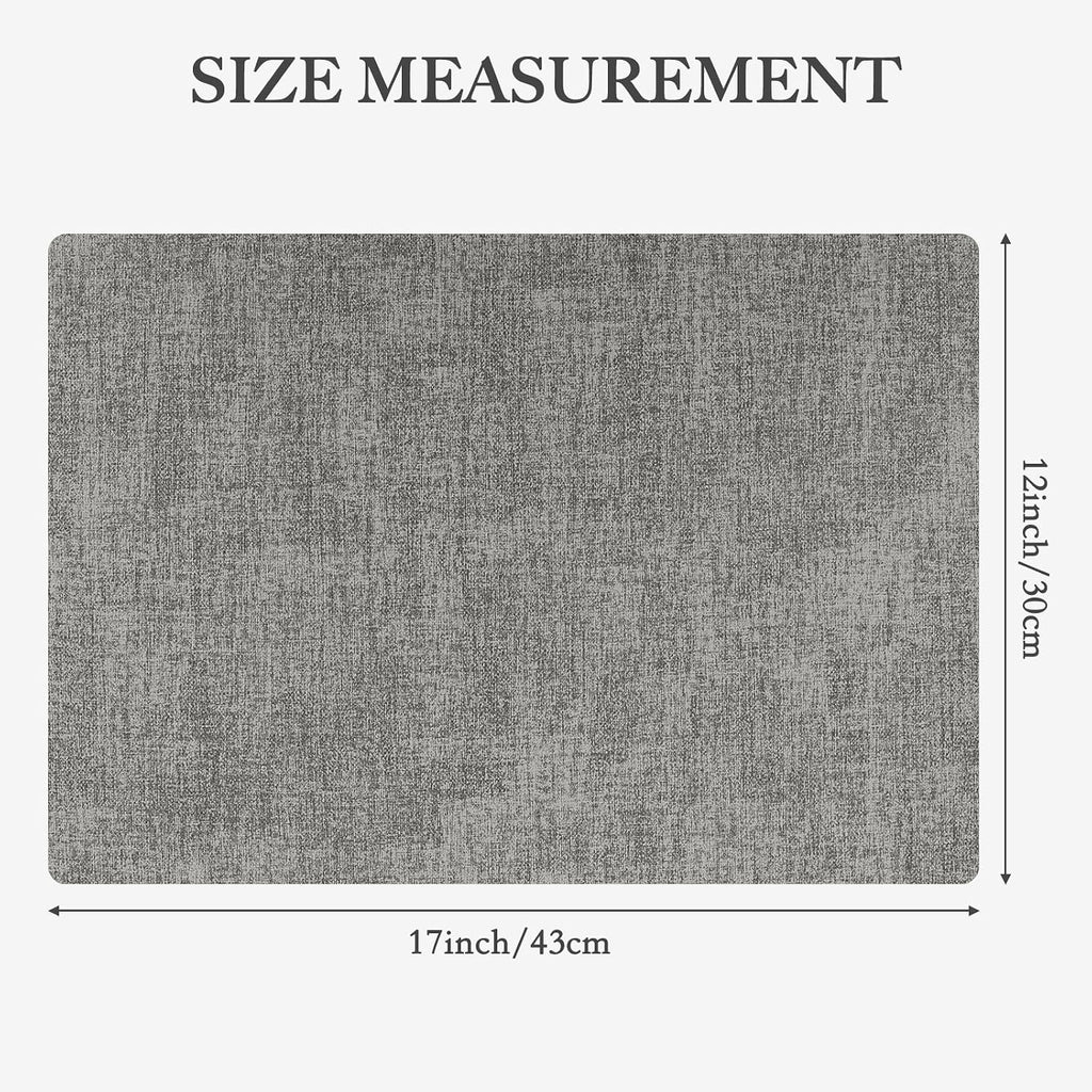 Faux Leather Heat Resistant Placemats - Waterproof Oilproof Wipeable Dining PU Place Mat Easy Clean Table - Set of 4