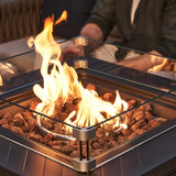 Glass Wind Guard for 28''&32'' Propane Fire Pit Table, Clear Tempered Wind Guard for Gas Firepit, Thick Rectangle Glass Shield with Aluminum Corner - Image 2