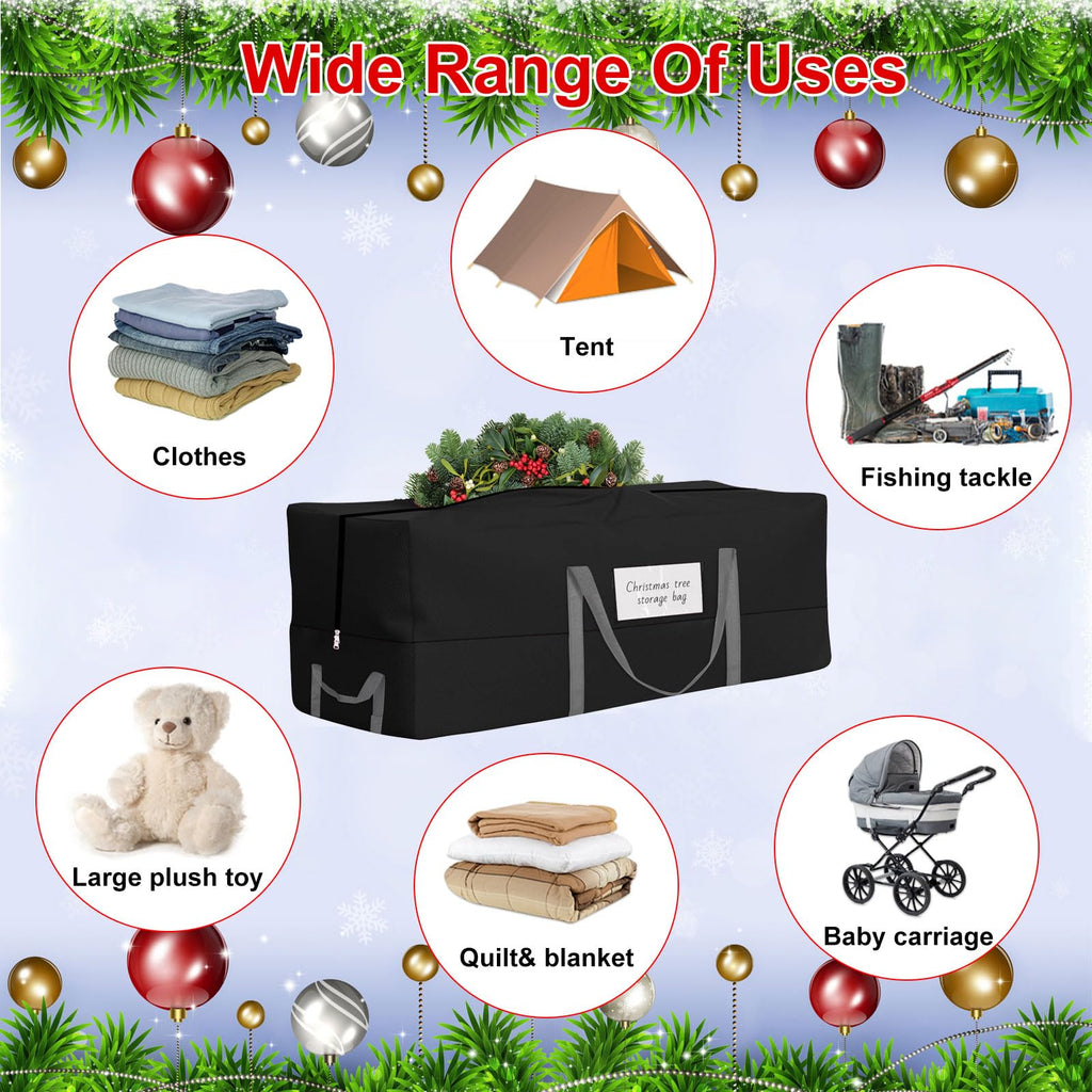 Christmas Tree Storage Bag, Fits Up 10 Ft Tall Artificial Trees, Heavy-Duty 600D Oxford Tree Bag with Reinforced
