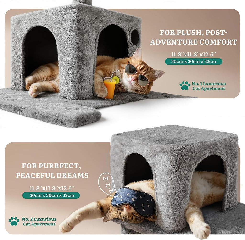 75-Inch Tall Multi-Level Cat Tree Indoor