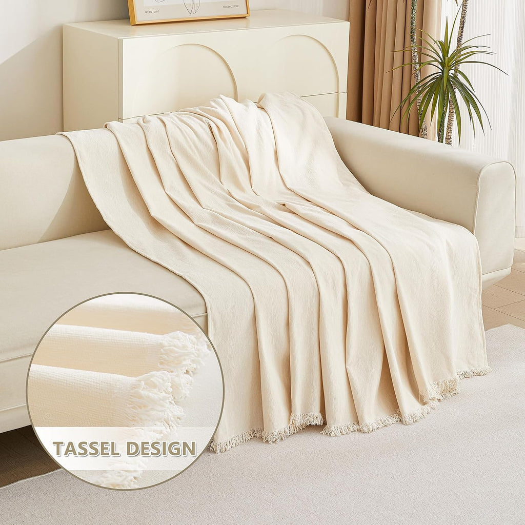 Couch Cover for Pets, Beige Couch Covers for 2 Cushion Couch Sofa, Sofa Slipcover Sectional L Shape Chenille Covers