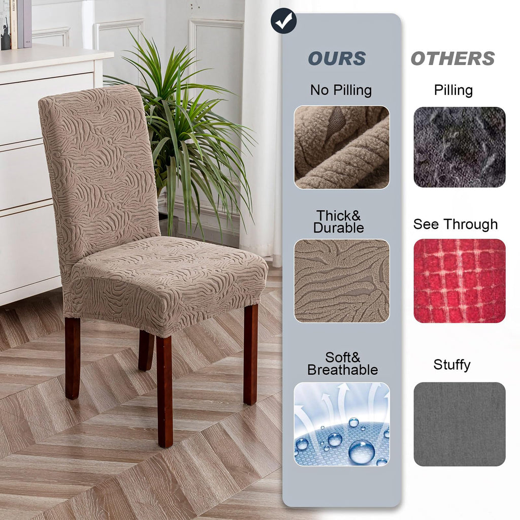 Dining Chair Covers Set of 6, Stretch Parsons Chair Slipcovers