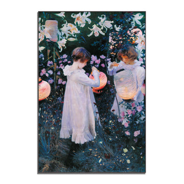 John Singer Sargent Canvas Wall Art Carnation, Lily, Lily, Rose Poster Vintage People Flowers Nature Landscape