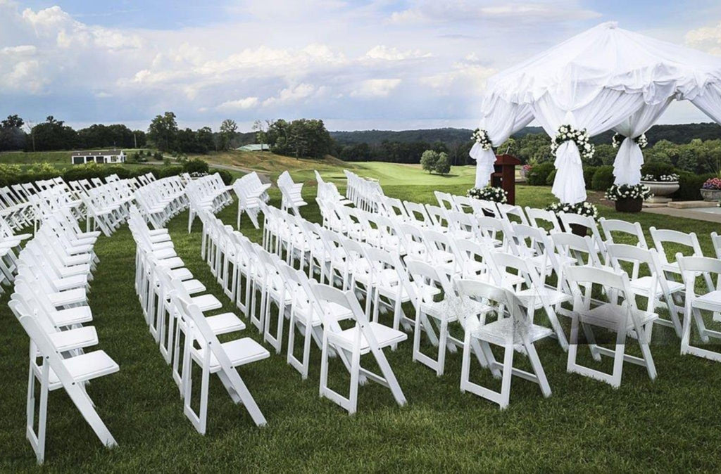 White 4 PCS Lightweight Resin Folding Chairs with Padding Unleash Comfort Foldable Chair and Durability