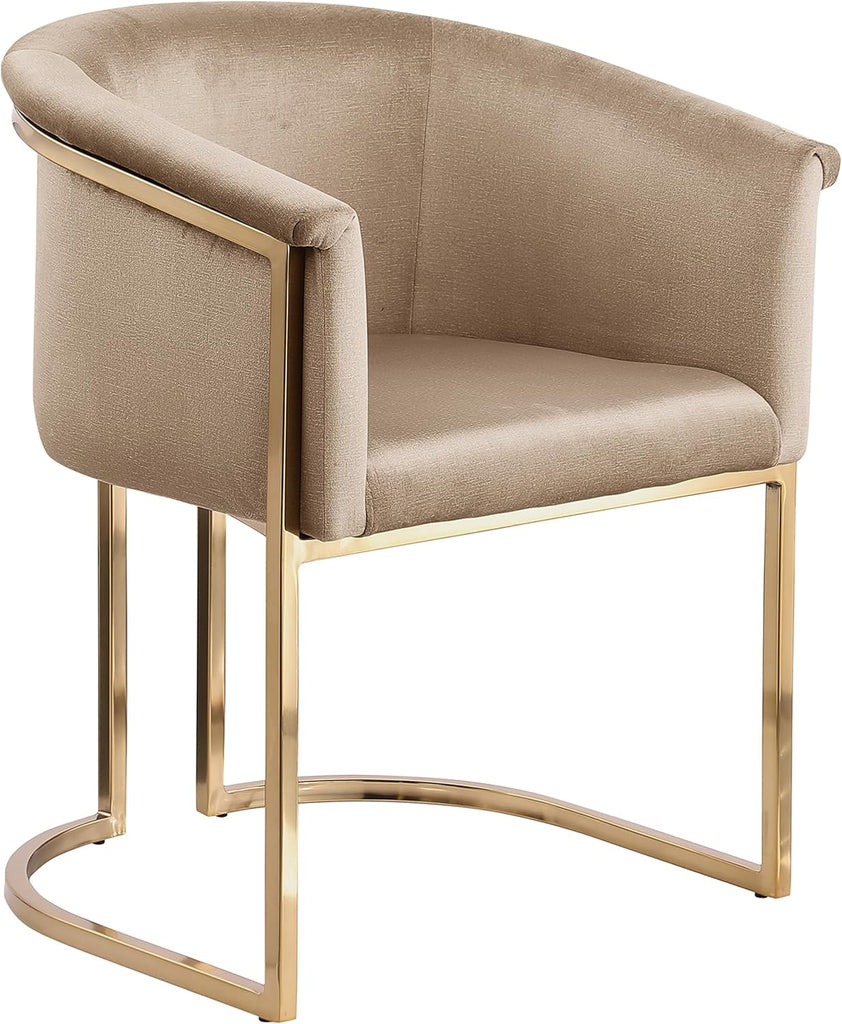 Meridian Furniture 758Beige-C Tierra Collection Modern | Contemporary Upholstered Dining Chair with Luxurious Beige