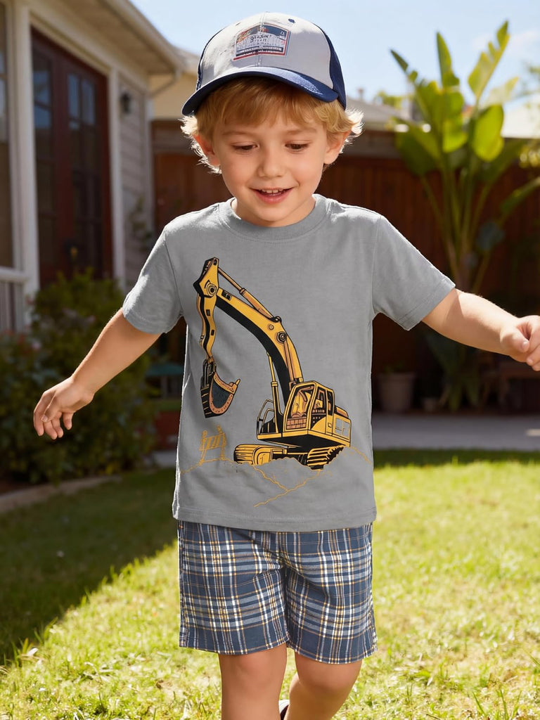 Toddler Boys Summer Clothes Outfits Kids Cotton Short Sleeve Shirt Shorts 4 Pieces Set Toddler Boys short sets
