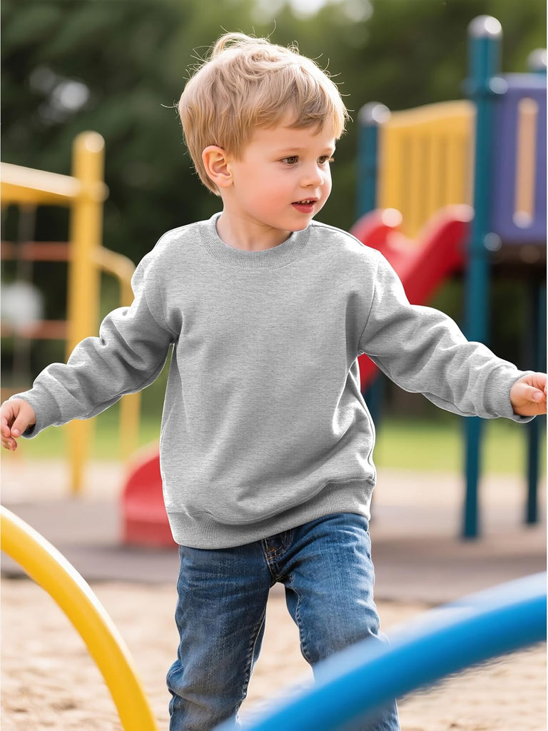 3 Pack Baby and Toddler Boys Crewneck Sweatshirts for Kids 6M