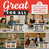 French Door Air Fryer Oven - 37 Qt Large Capacity Convection Toaster Oven, FryForce 360°, Digital Display, 12 Cooking