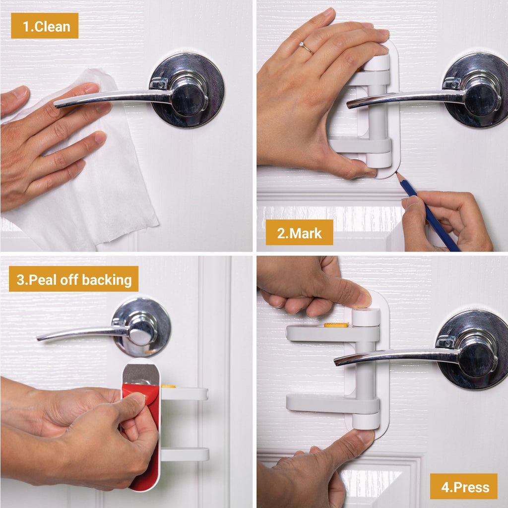 Door Lever Lock for Petproof & Childproof, 2 Pack