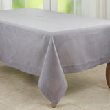 Rochester Collection Hemstitched Border Tablecloth, 70"x160", Slate