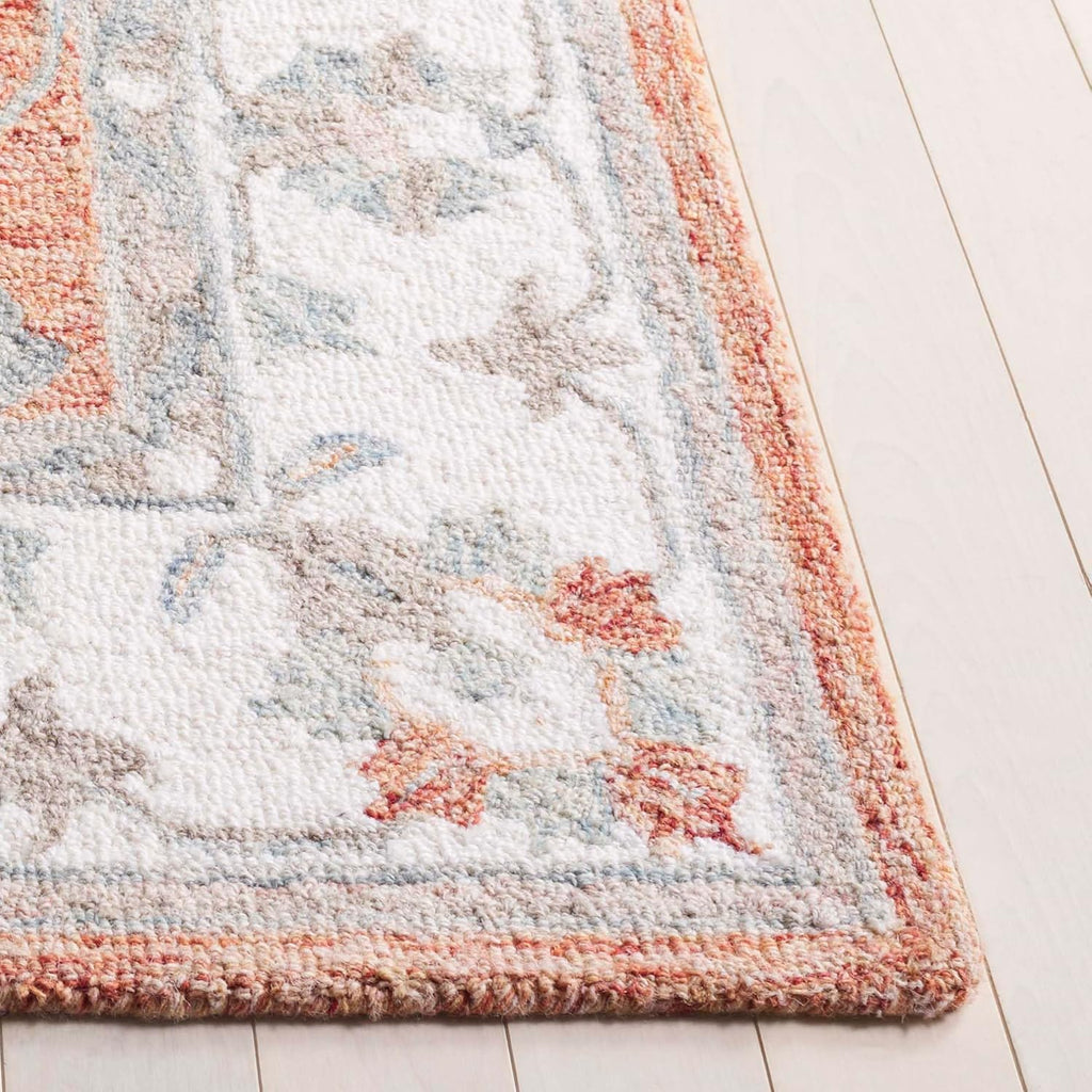 Area Rug 9x12 - Heritage - Large - Rust & Ivory, Handmade Wool