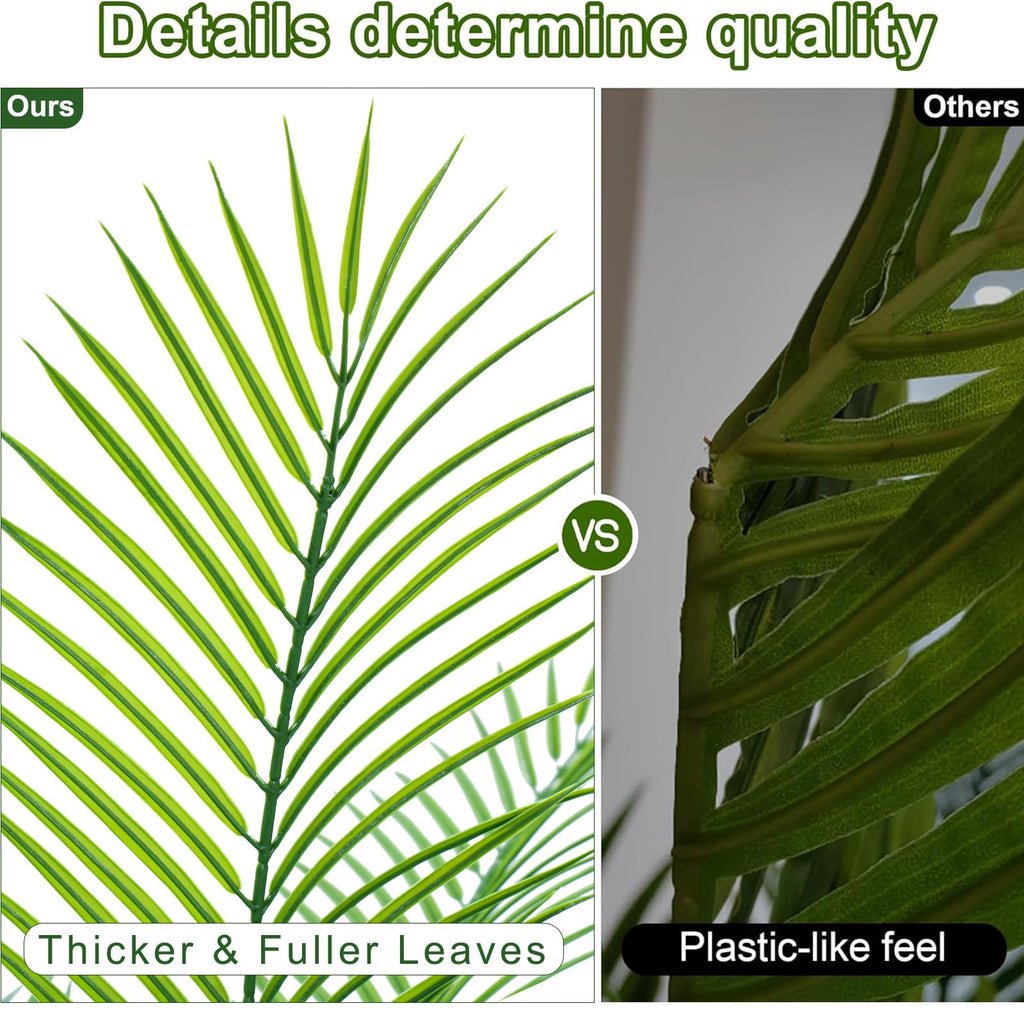 7ft Artificial Phoenix Palm Tree, Faux Coconut Silk Tropical Fake Palm Plant for Indoor Outdoor Home Office Patio