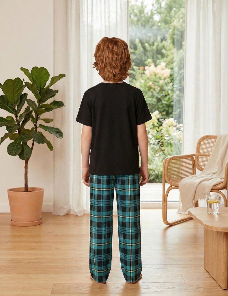 Boys Pajamas Short Sleeve Long Pants 2 Piece Pajama Set for Boys