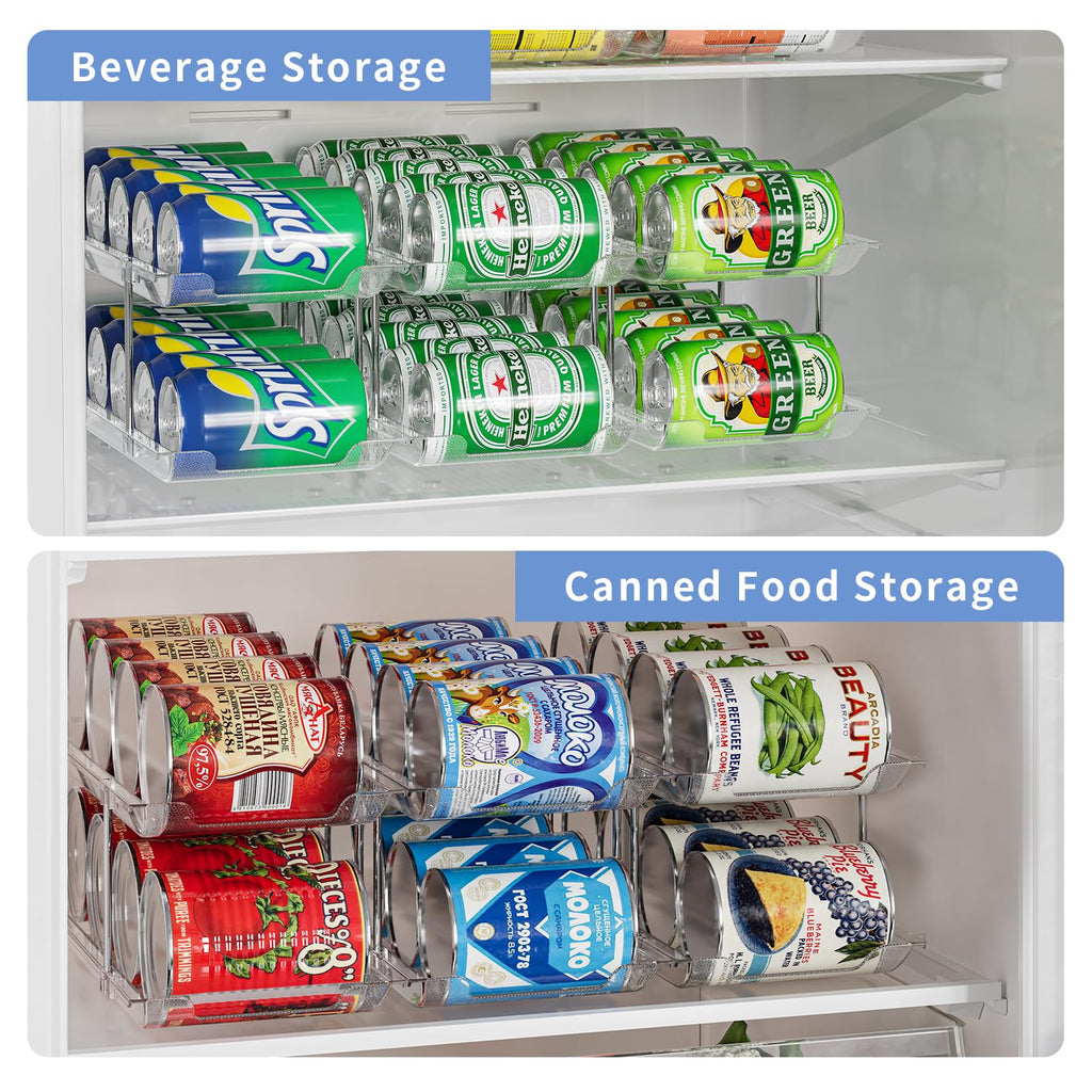 Can Organizer for Pantry, 3-Tier Stackable Can Dispenser Rack