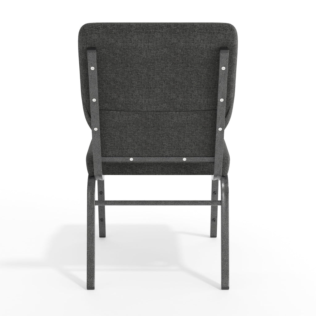 Hercules 18.5 in Wide Fabric Church Chair, Dark Gray