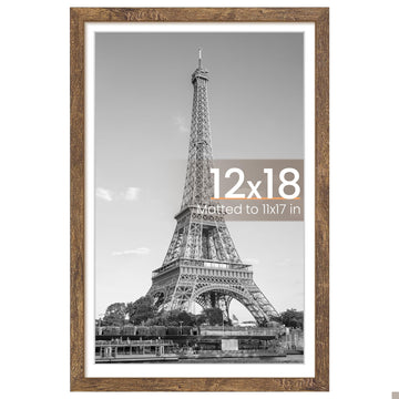 12x18 Picture Frame, Wall Decor Poster Frames, Rustic Brown 1Pack
