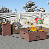 Fire Pit Table Propane Fire Pit 28 Inch 40,000 BTU 2 Piece Gas Fire Pits with Wind Guard Tank Table Glass Rocks Protective Cover, CSA Certified, for - Image 4