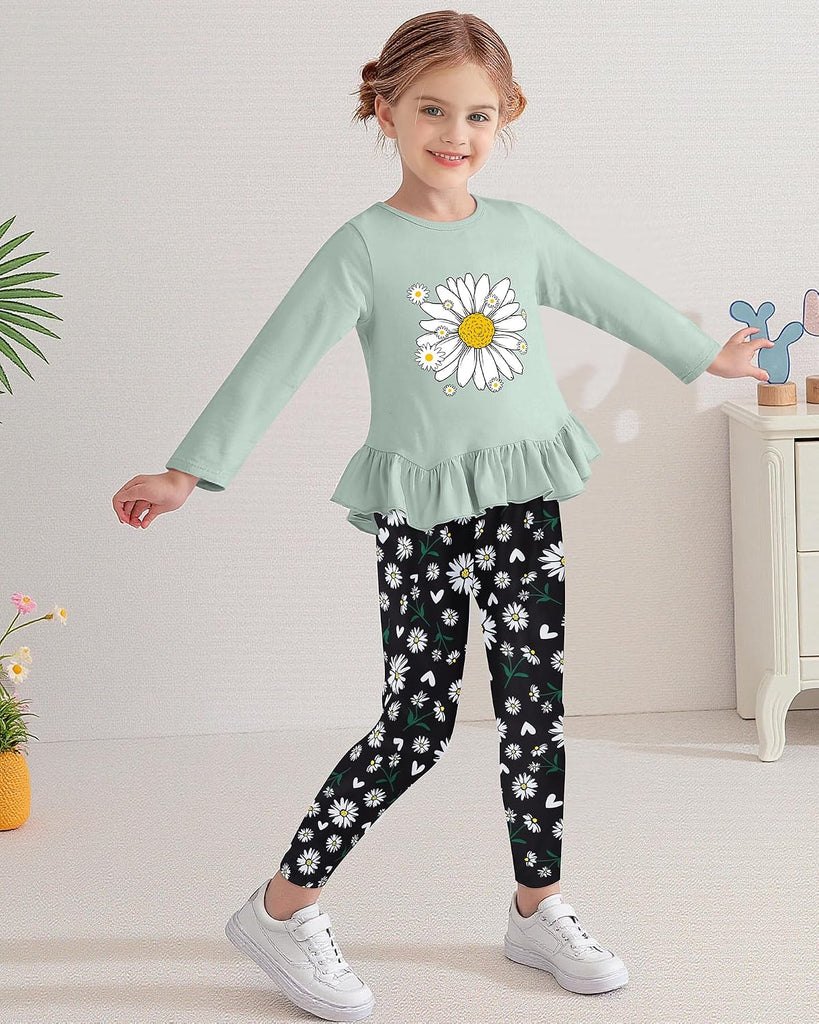 Girls' clothing sets Fall Long Sleeve Top Pants Set
