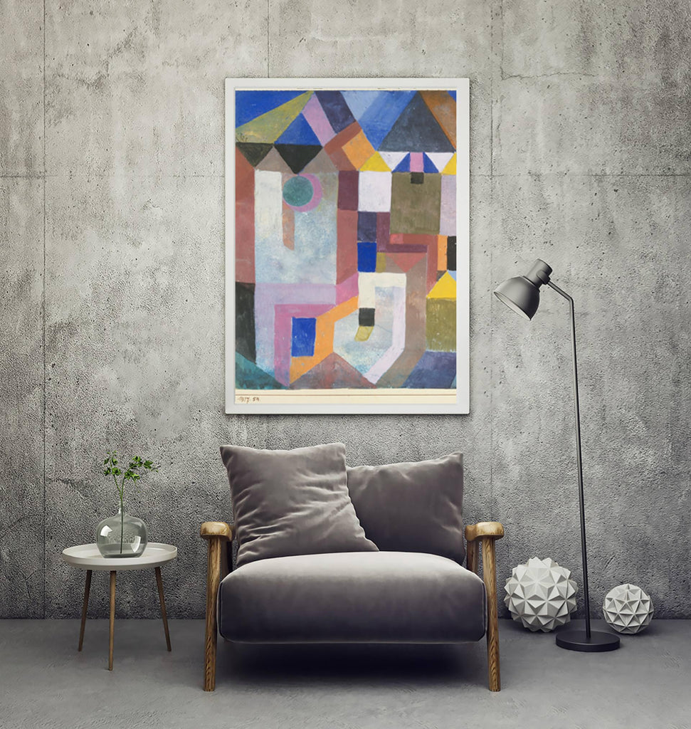 Paul Klee Canvas Wall Colorful Architecture Poster - Abstract Original Color Painting Modern Home Decor Suitable