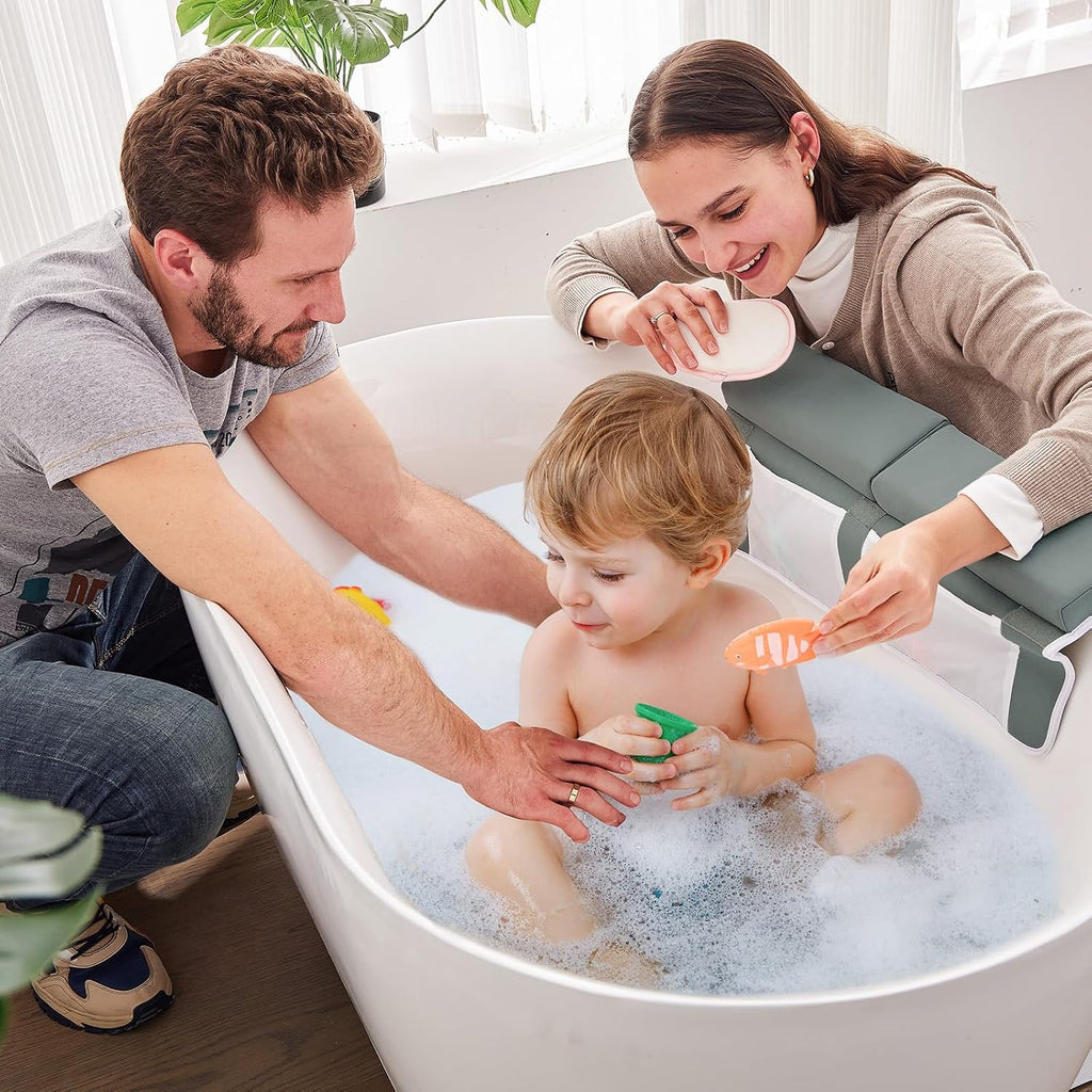 Bath Kneeler and Elbow Rest Pad Set,Bath Kneeling Pad Thick Soft Quick Dry Bathtub Mat for Bathing Time,Baby