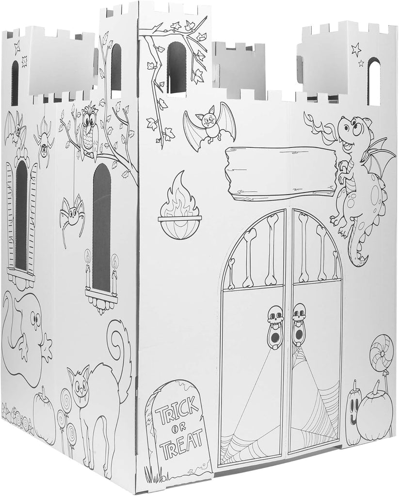 Playhouse Cardboard Haunted Castle - Kids Fort and Art & Craft House
