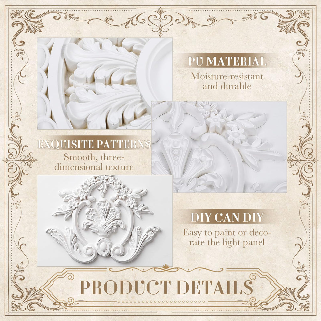 36.6'' Large Ceiling Medallion for Light Fixture36.6"ODx2.36''ID