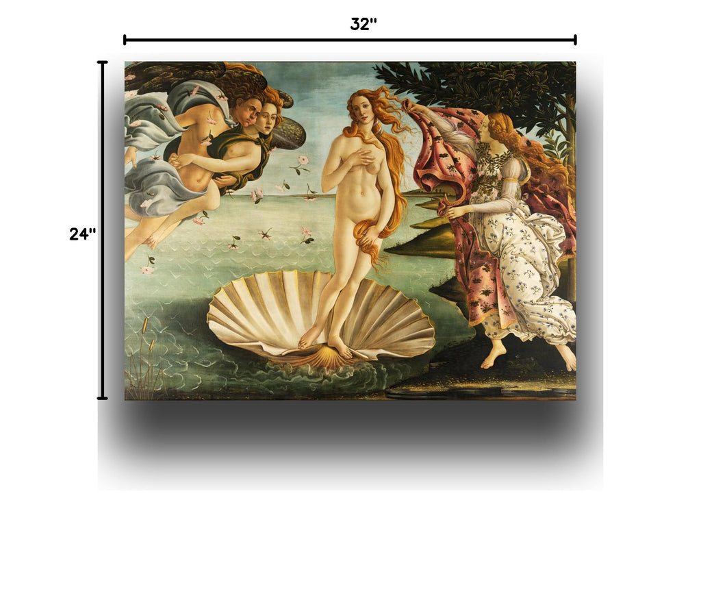 The Birth of Venus Wall Art - Sandro Botticelli Canvas Art Print - Fine Art Oil Paintings - Abstract Picture Colorful