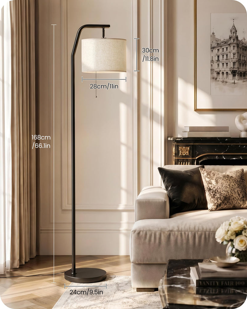 Tall Floor Lamps, 3 Color Temperatures Bulb & Pull Chain Memory