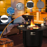 Propane Fire Pit Table 42 Inch Round – 50,000 BTU Outdoor Fire Pit with Lid, Converts to Patio Coffee Table, Certified, Includes Waterproof Cover & - Image 6