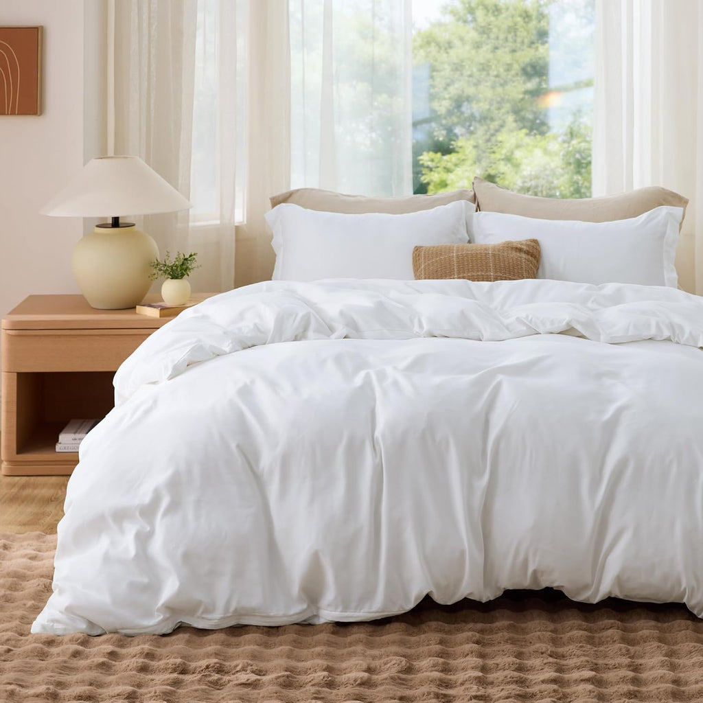 Duvet Cover King - Soft Double Brushed Bedding Set for Kids & Adults, Zipper Closure, 3 Pieces, Includes 1 Duvet