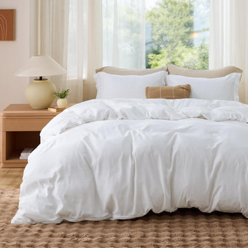 Duvet Cover King - Soft Double Brushed Bedding Set for Kids & Adults, Zipper Closure, 3 Pieces, Includes 1 Duvet