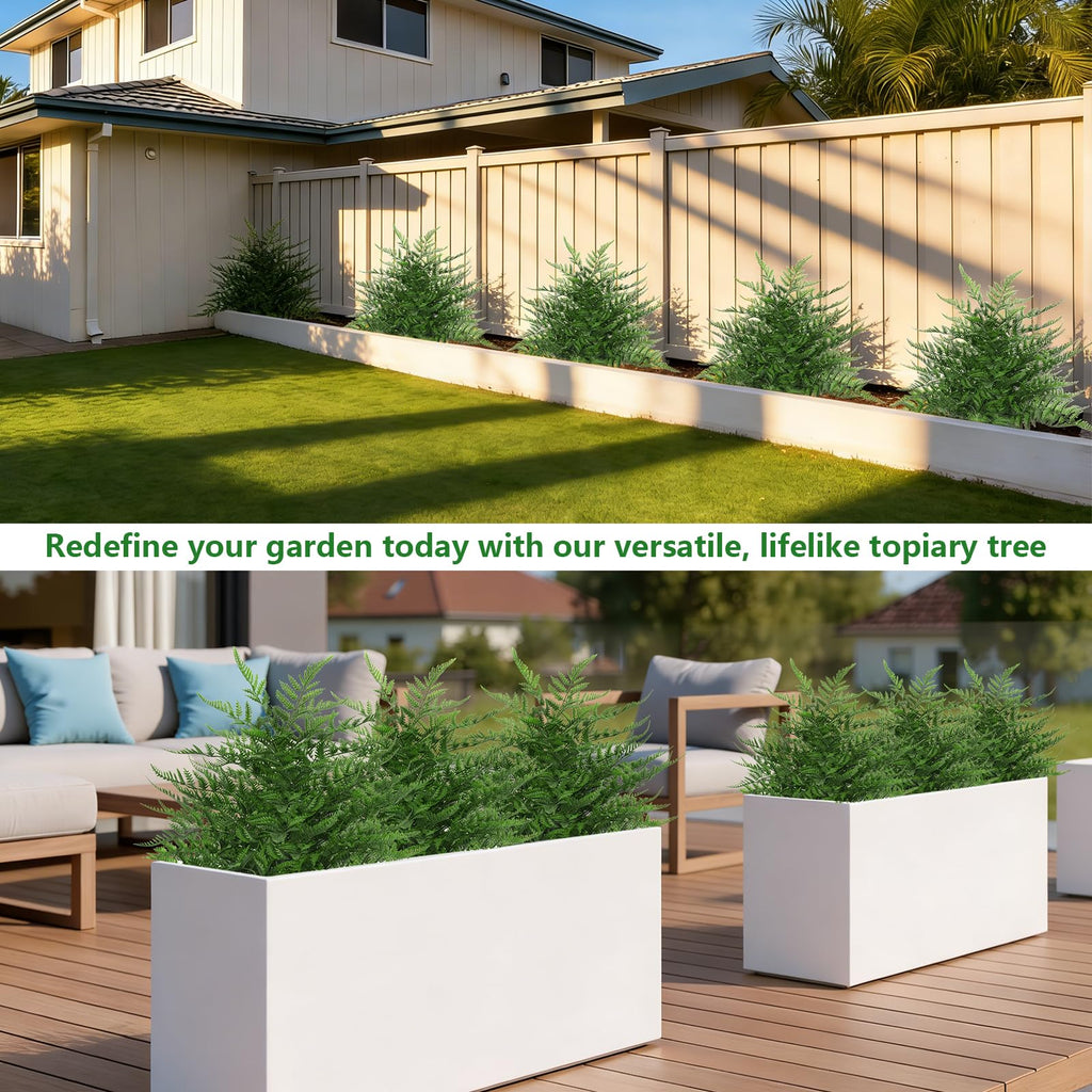 Set of 2 Artificial Fern Topiary Ball with Ground Spike