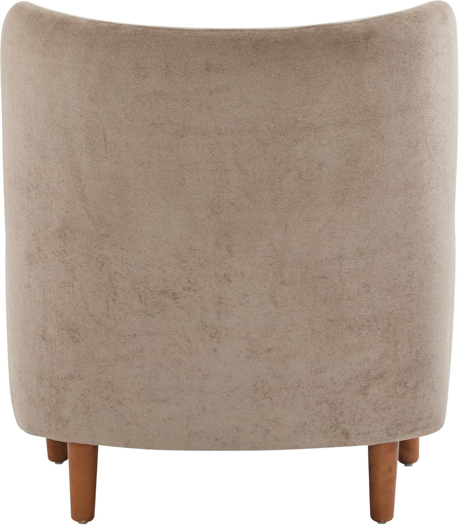 Dolly Mid-Century Modern Velvet Upholstered Wingback Club Chair, Living Room Lounge Chair for Relaxation, Reading