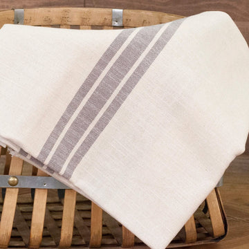 Market Place Gray Grain Sack Stripe Bulk Yardage, Three Yards, 108" x 110" Wide