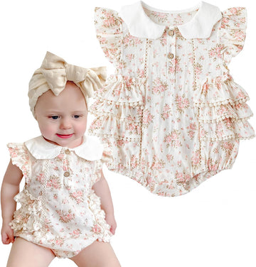 Baby Girl Romper Onesie,Short Sleeve