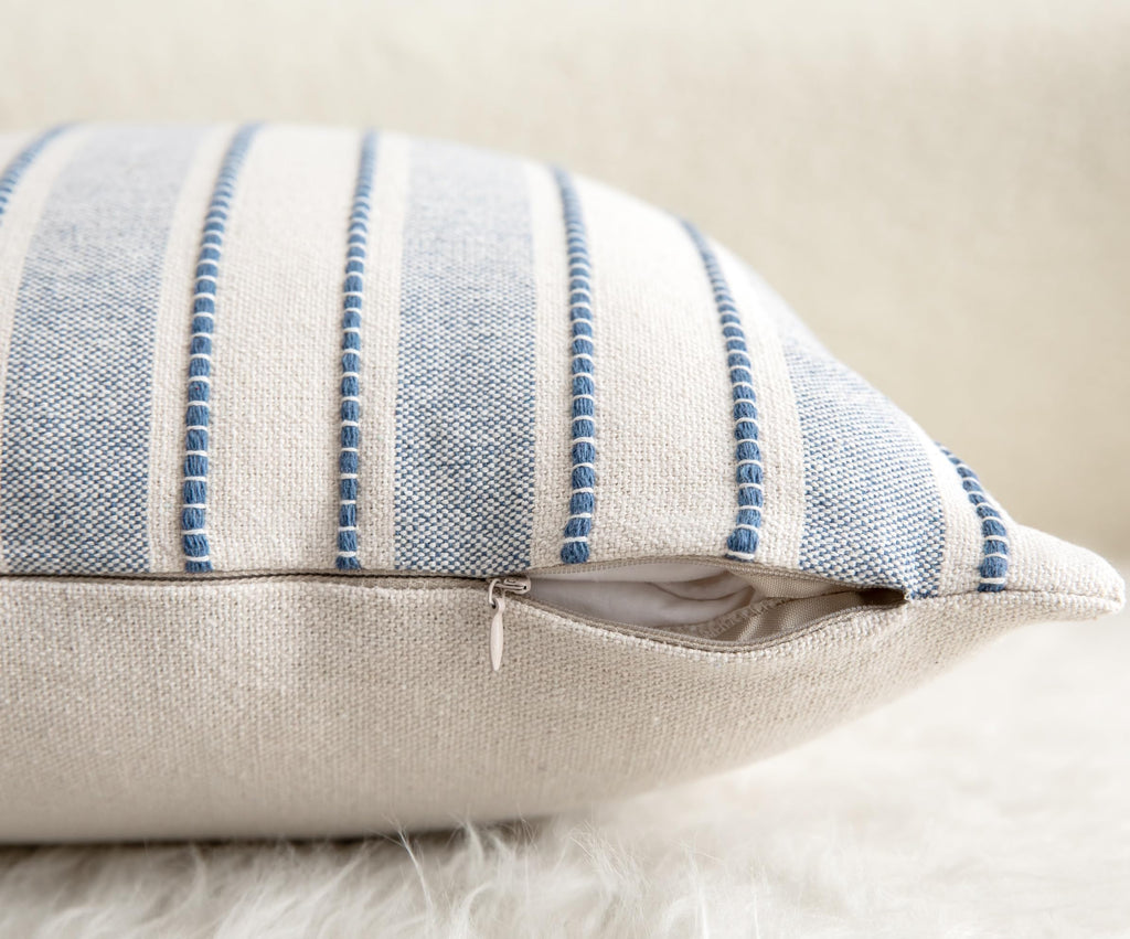 Decorative Boho Throw Pillow Covers, Farmhouse Textured Pillow Case, 18 x 18 Inch Set of 2, Chair Sofa Bedroom Living