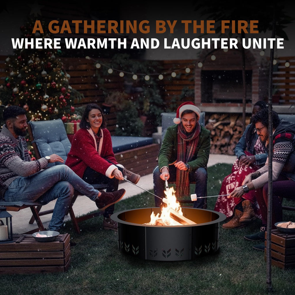 30 Inch Fire Pit Ring Insert for Garden Patio Backyard