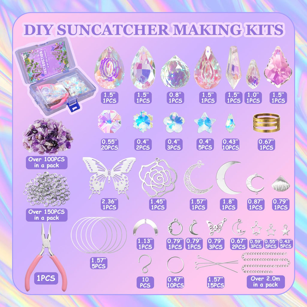 400pcs Kits for Adults DIY Suncatcher Making Supplies