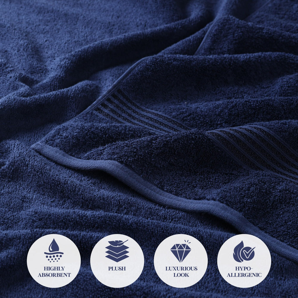 Egyptian Cotton 8-Piece Towel Set, Assorted Towels Bathroom, Master, Guest Bath, Decor Essentials, Includes 2 Bath, 2