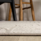 Y Nordby High-Low Arch Striped Ivory/Cream Indoor/Outdoor Area Rug, 8x10, Modern, Contemporary, Geometric
