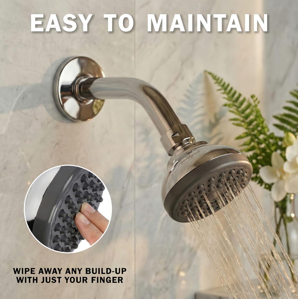 Pressure Boosting Shower Head - 1.8 GPM - Polished Chrome