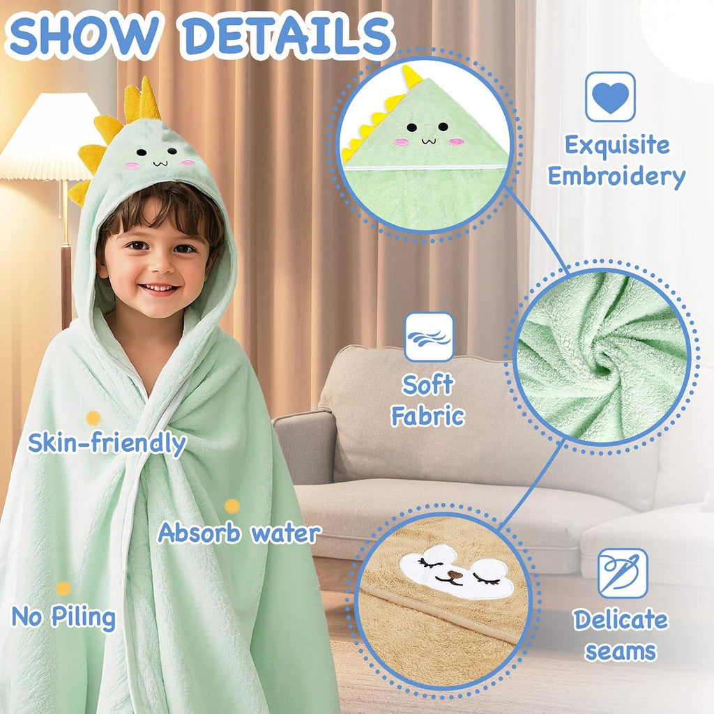 Hooded Baby Bath Towels 4 Pack for Newborn Toddler