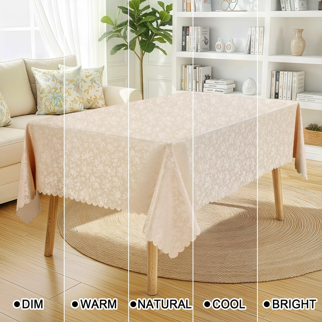 Rectangle Waterproof Heavy Duty Vinyl Tablecloths, 60 x 102 Inch