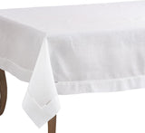 Hemstitched Border Tablecloth, White, 70"x120"
