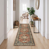 Oriental Hallway Runner Rug Non Slip, 2.5x8 Kitchen Washable Runner Soft Hallway Rug, Traditional Ul
